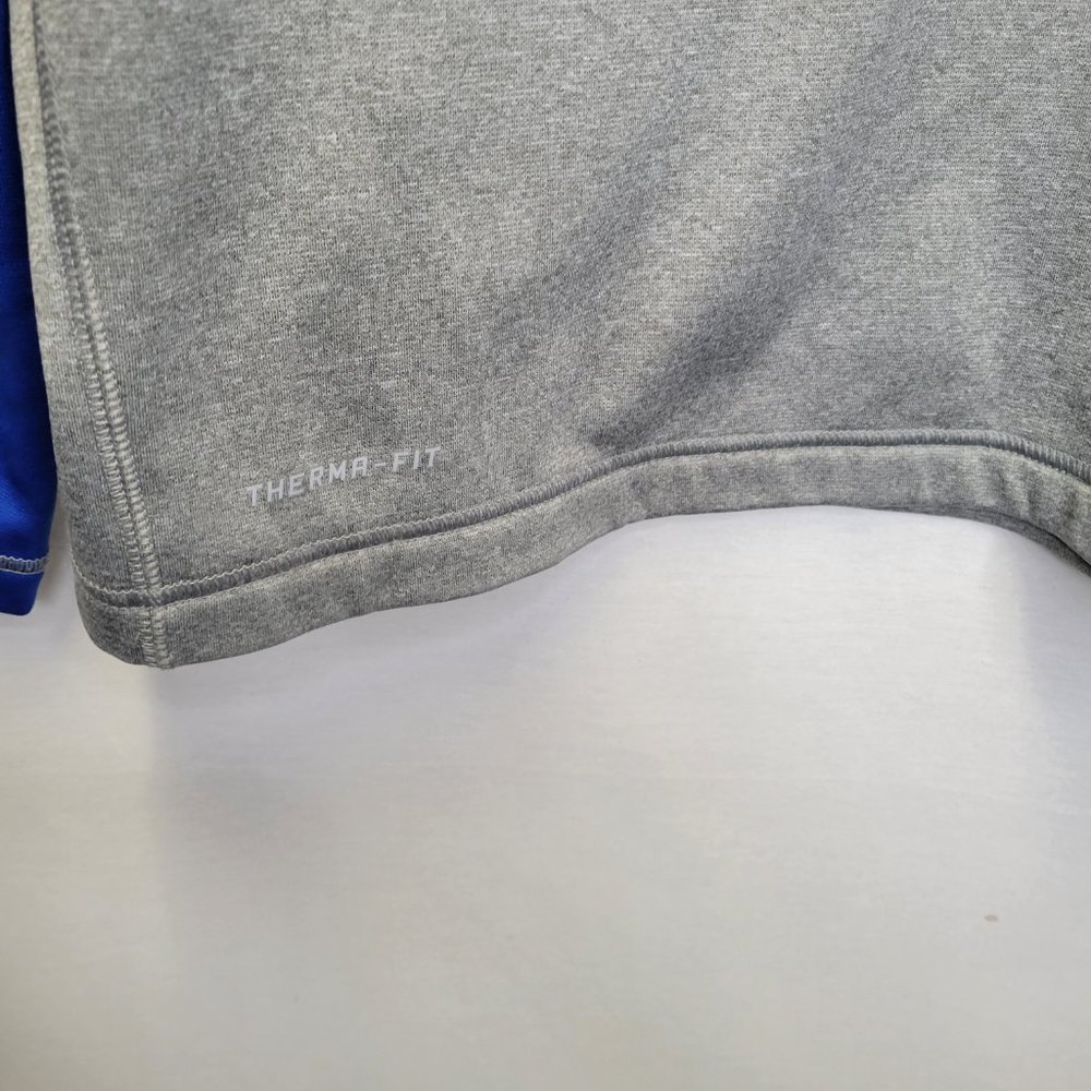 Nike Therma Fit Men's Large Pullover 1/2 Zip Gray Blue - Picture 4 of 6
